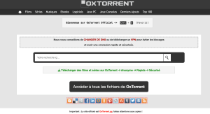 OxTorrent : La nouvelle adresse en Août 2026