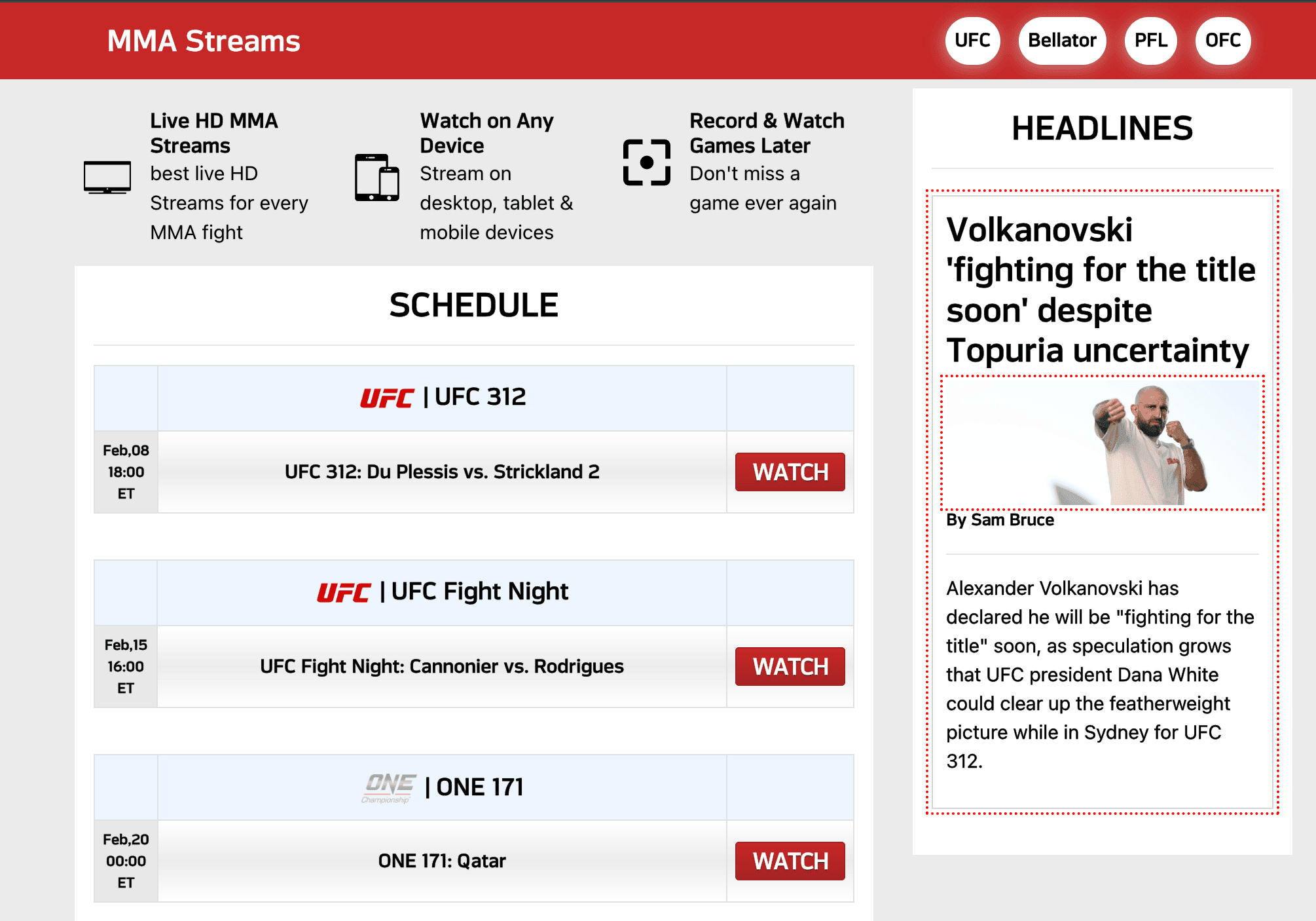 MMAStreams : La nouvelle adresse en Janvier 2026