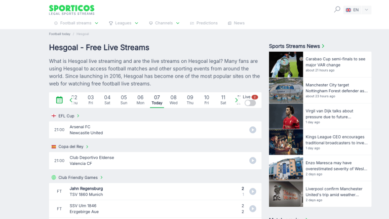 Imaginez-vous, confortablement installé chez vous en tant que supporter, à suivre un match de football palpitant grâce à hesgoal..