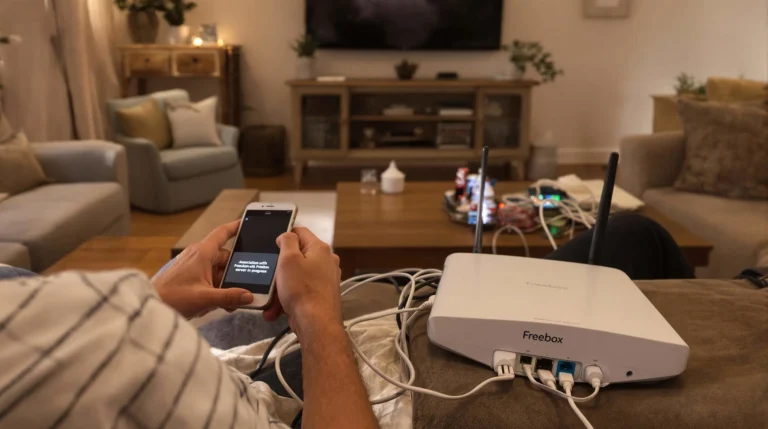 association avec le serveur freebox en cours